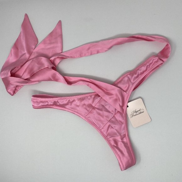 Agent Provocateur Sugar Silk Pink Thong AP2 Small NWT - Picture 4 of 7